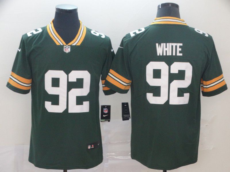 Men Green Bay Packers #92 White Green Nike Vapor Untouchable Limited Player NFL Jerseys->green bay packers->NFL Jersey